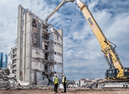 James Sumner, CEO, and Rob Forster, Deputy CEO, on the demolition site of the old Royal.