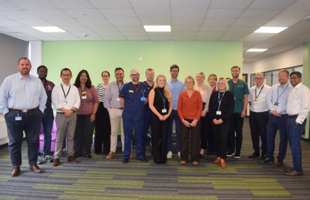 A group image of the Stroke Team at Aintree University Hospital.