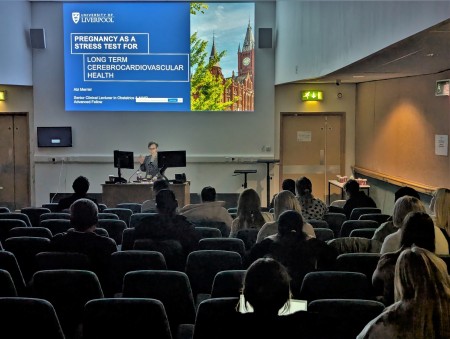Abi Merriel presenting at the Stroke Prevention Conference