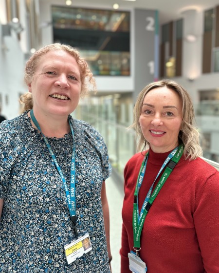 Jane Hutton (left) with colleague and FTSU Champion, Donna